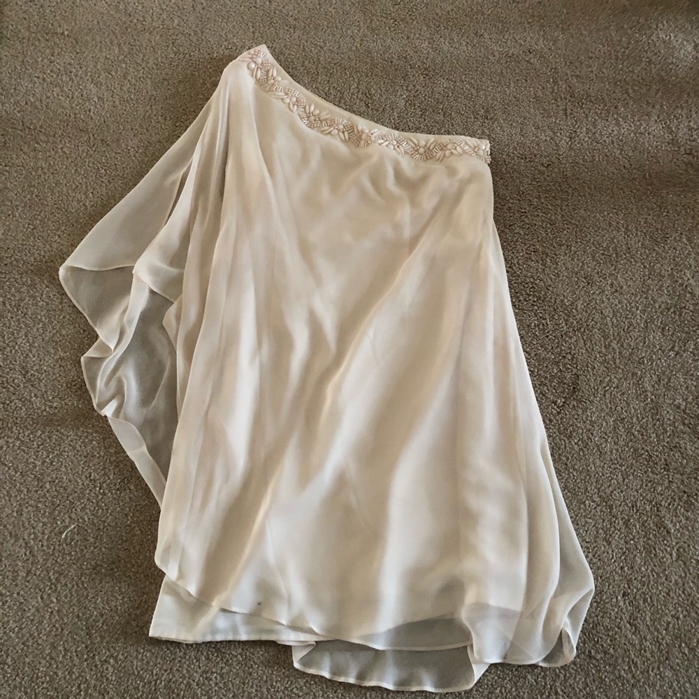 One Shoulder Cocktail Dress With Beading